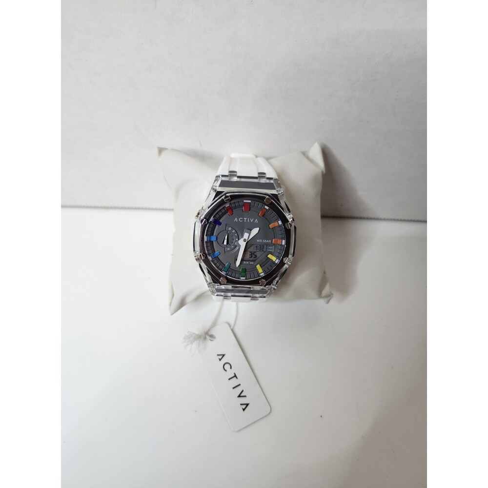 NEW! Activa X Invicta Men's Analog/Digital Watch - 53.2mm, White
